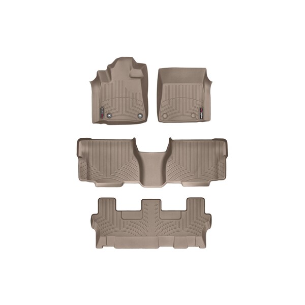 Weathertech Front, Rear, and Rear Floorliners w/ Center Aisle, 454081-45093-4-6 454081-45093-4-6 - main